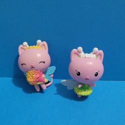 Kitty Pink Fairy Toy Figure Gabby’s Dollhouse - Small 2"  - Set Of  2
