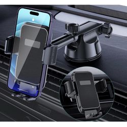 3 in 1 Universal Phone Mount for Car Dashboard Windshield Air Vent Hands Free Car Mount for iPhone Android Smartphone