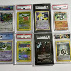 Pokemon GRADED LOT, A MIX OF MODERN AND VINTAGE, AQUAPOLIS, EX HIDDEN LEGEND NEO
