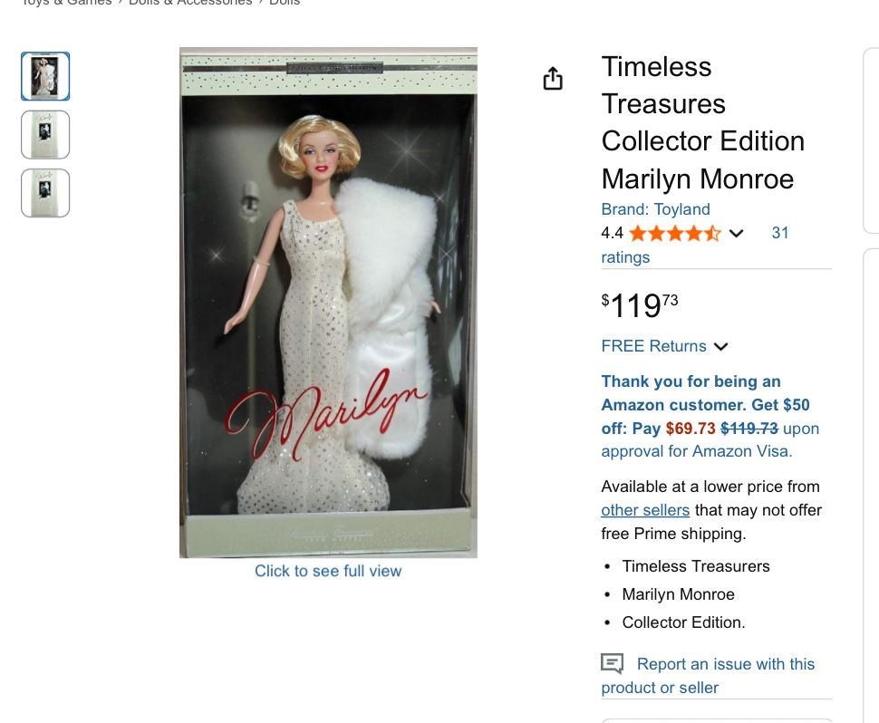 Collectors Edition Marilyn Monroe