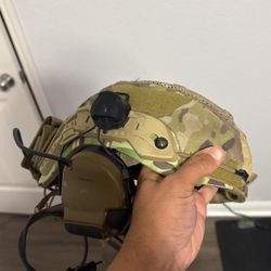 High cut Ach W/ Dual Comtac V Peltors