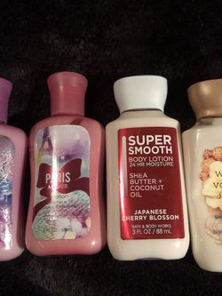 Four Bath and Bodyworks lotions