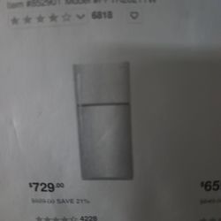 Frigidaire 20.4 Cu Ff Top Freezer Refrigerator (White)