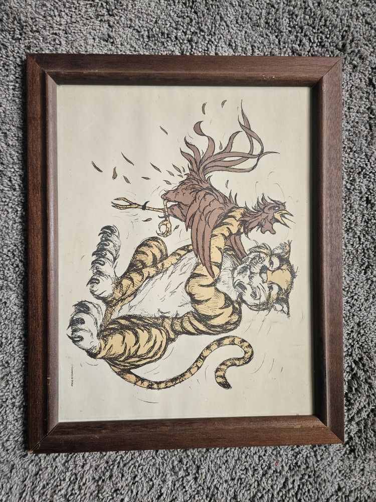 Vintage Clemson Picture And Frame