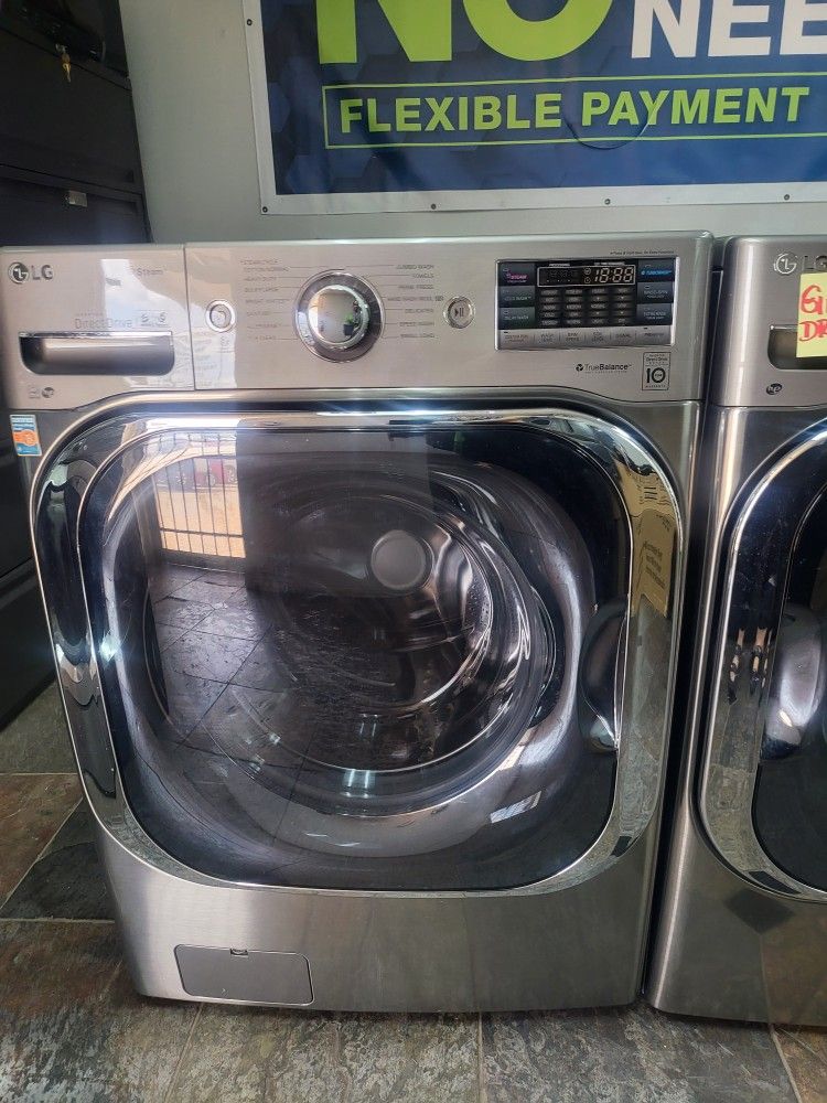 ♨️♨️LG SET STEAM WASHER END ELECTRIC JUMBO STAINLEES STEEL