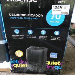 HISENSE 70 PINTS DESHUMIDIFIER BRAND NEW 