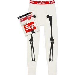 Supreme X Hanes Bones Thermal Pant Mens Size Medium Natural 