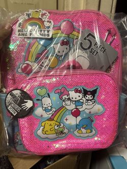 Hello Kitty 5pc Backpack Sequins