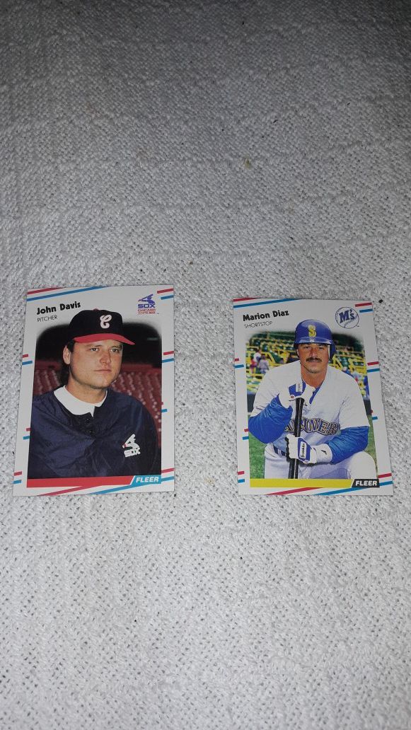 2 1988 fleer update baseball cards