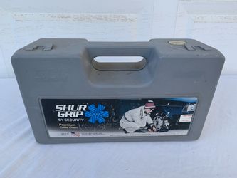 Shur Grip 14”, 15”, 16” car tire cable chains, never used, stock number SG 2112 CM