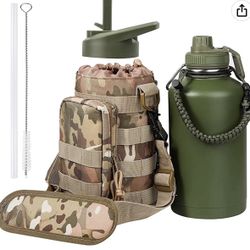 Kalawen 64 oz Insulated Water Bottle with Straw - Stay Hydrated on the Go!