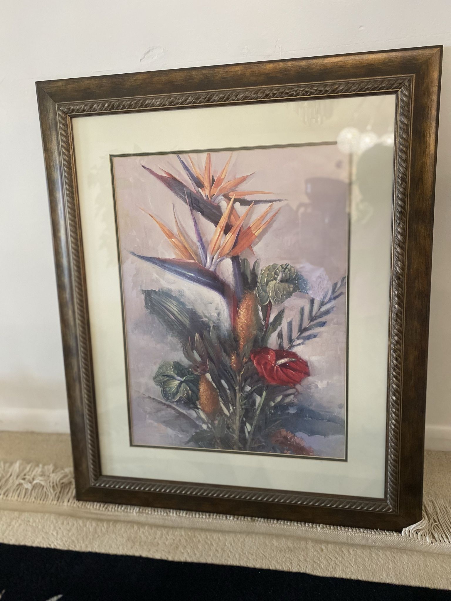 $10 Large & lovely “Bird Of Paradise”  Wall Painting
