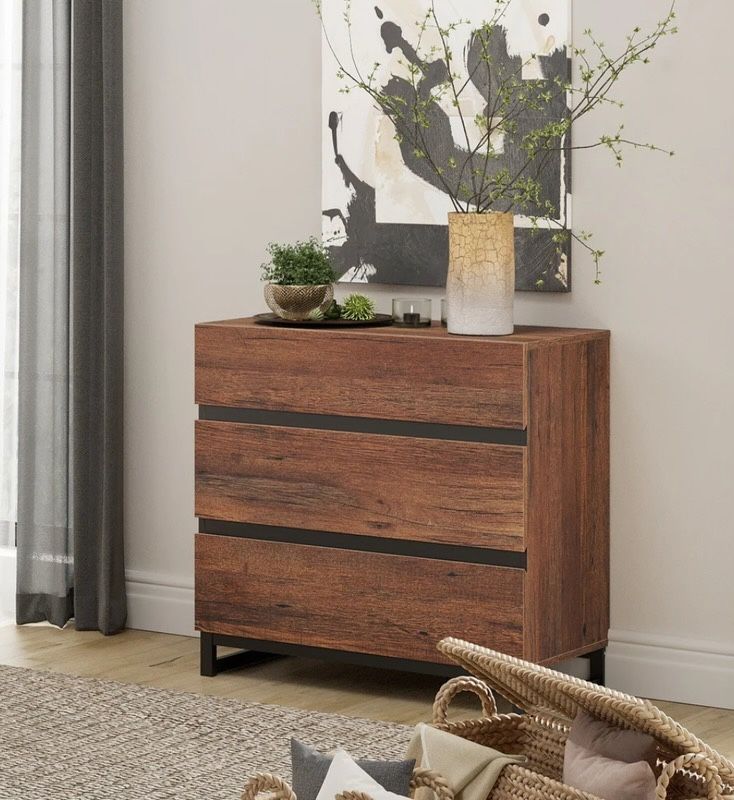 WAMPAT Dresser for Bedroom, Closet Organizers and Storage - Brown - 3-drawer