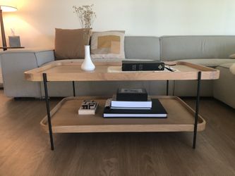 Two Tiered Oak Coffee Table 
