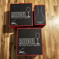 Riedel Red Wine Glasses + Decanter