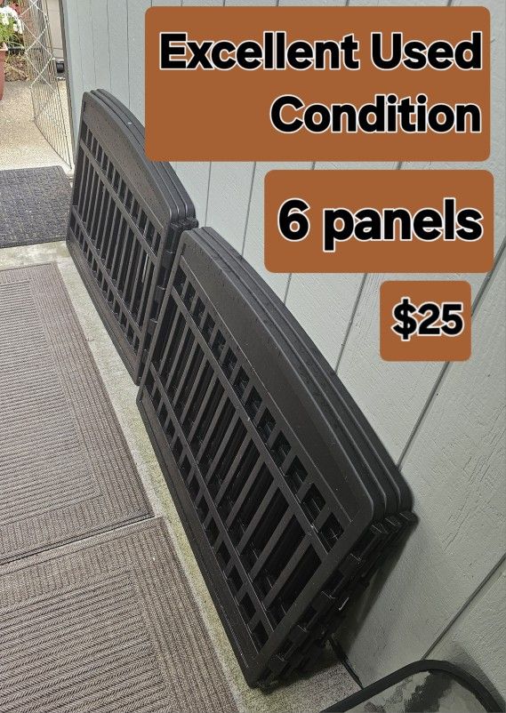 6 Panels 24" High Lightweight Playpen EUC $25 Kent, WA