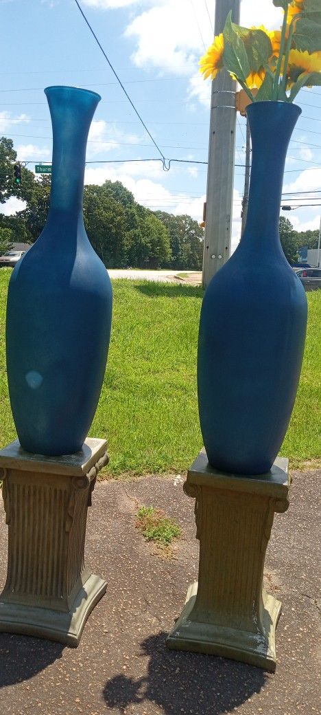 New Recycle Glass Floor Vase High Quality Masterpiece Made In Portugal Thick And Heavy Duty