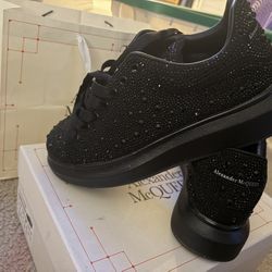Alexander McQueen  Black Crystal Shoes