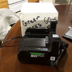 Green work 60 volt lithium lon dual cordless power equipment butter charger