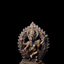 Handmade Copper Ganesha Statue from Nepal – 3.8