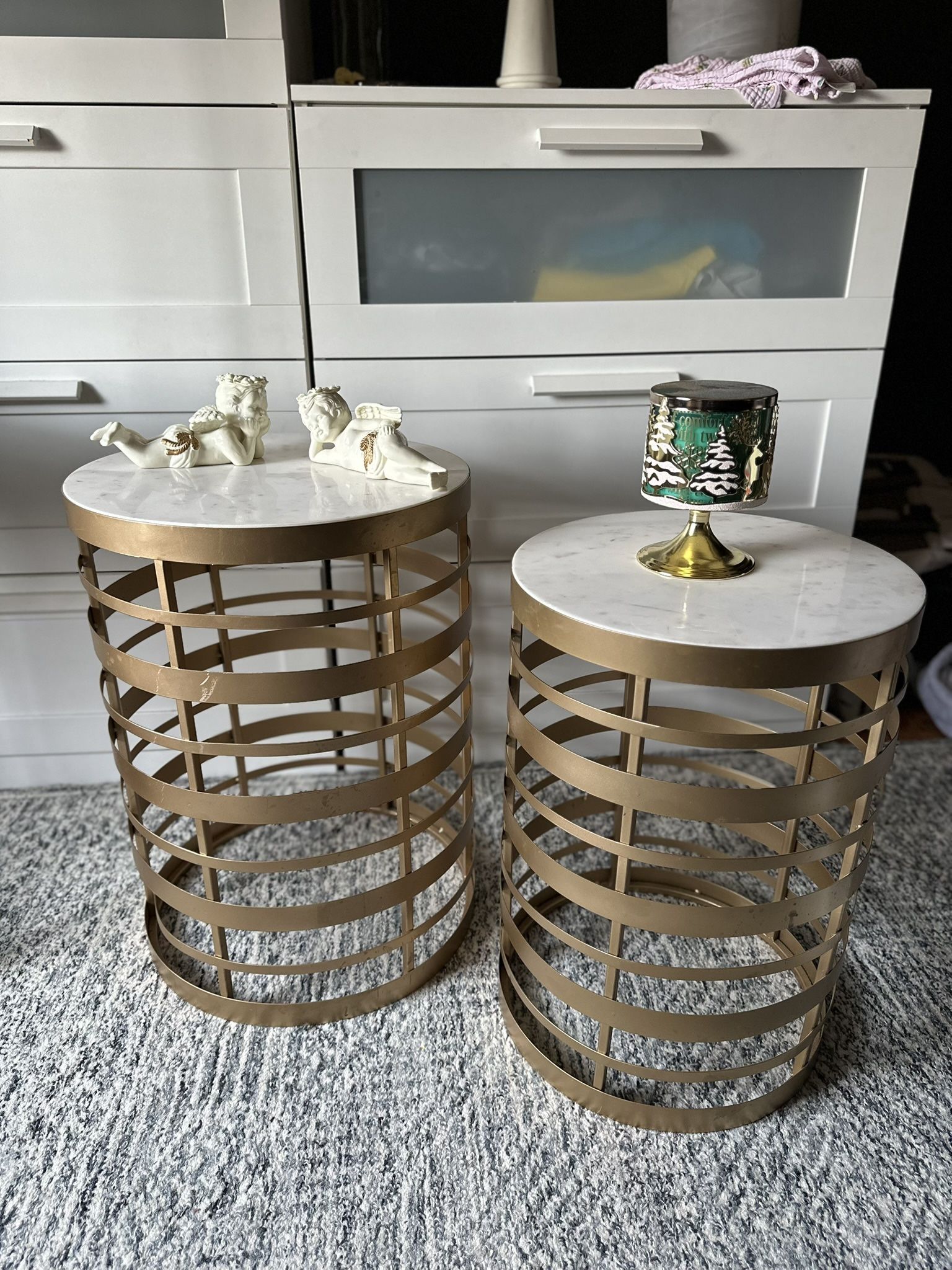 MARBLE SIDE TABLES🔮