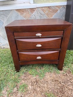 Wood nightstand