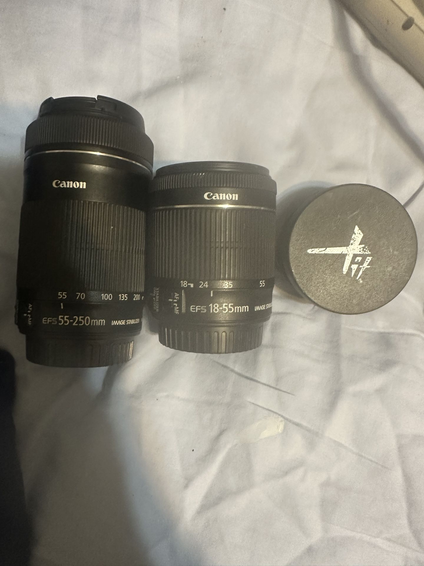 Canon EF-S 55-250mm F/4-5.6 IS Il Telephoto Zoom Lens,   Canon EF-S 18-55mm f/3.5-5.6 is II SLR Lens And. A Xit Pro Series 2.2x High Definition AF Tel