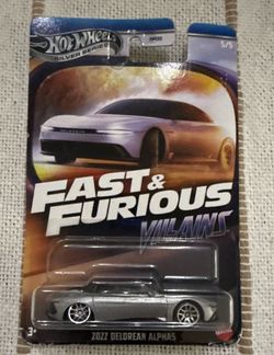 Hot Wheels Silver Series Fast & Furious Villains 2022 DeLorean Alphas Diecast