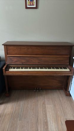 Free Upright Piano Walnut Wood Finish