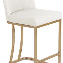 Off White Leather Stools