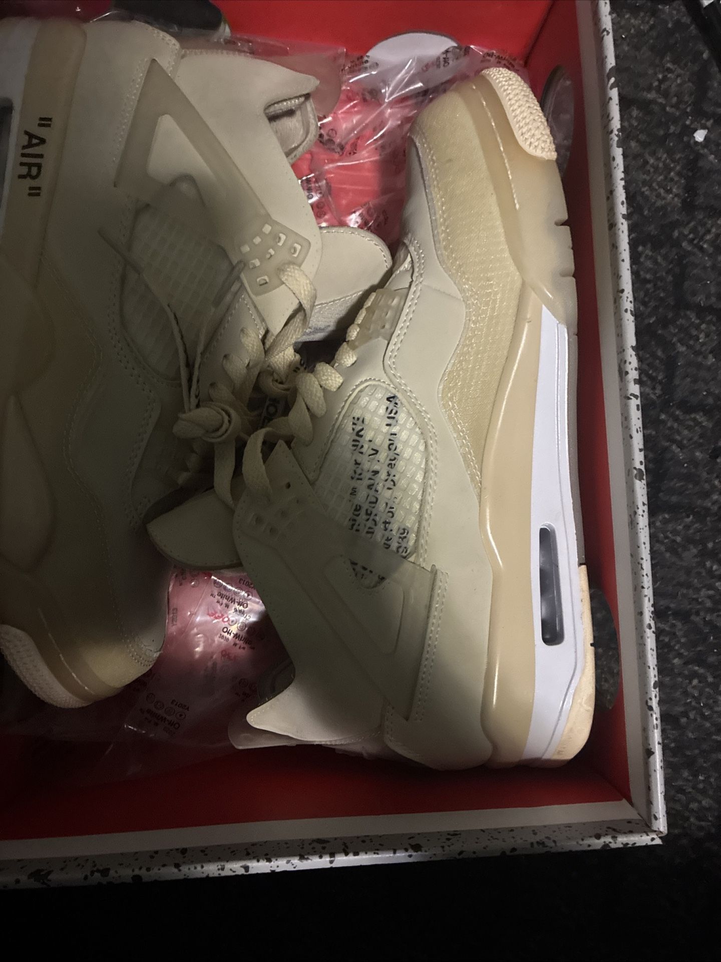 Off White Sail Jordan 4s