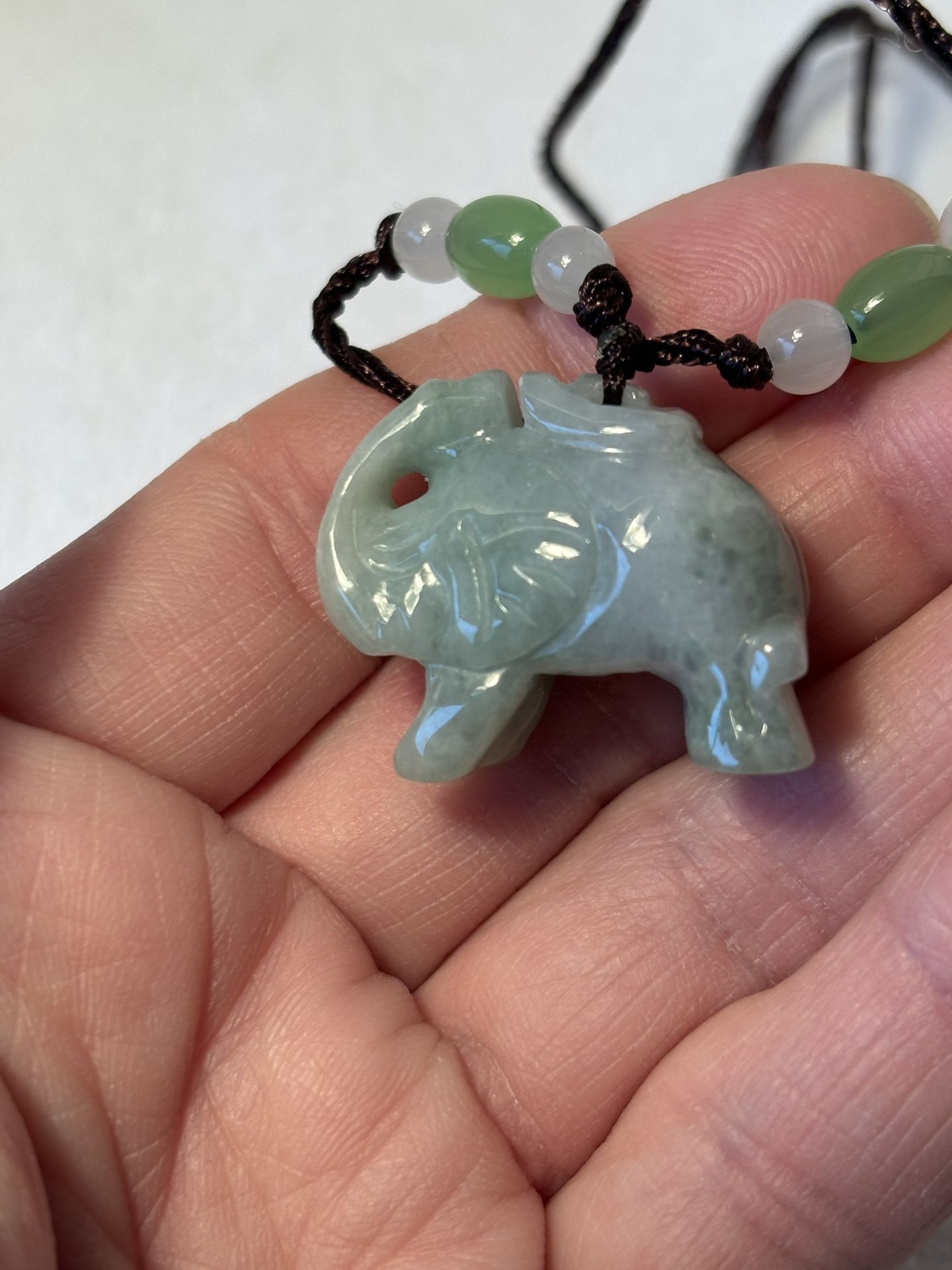 ELEPHANT PENDANT Adjustable Cord NECKLACE 0534