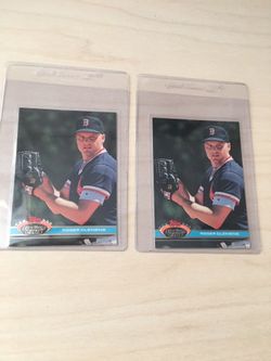 1991 Stadium Club Roger Clemens 2 Card Lot