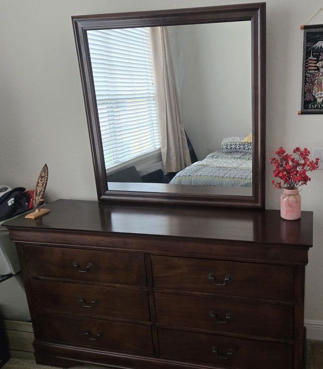 6 Drawer Dresser With Mirror