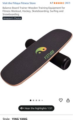 Balance Board Trainer Wooden Training Equipment for Fitness Workout, Hockey‎, Skateboarding, Surfing and Snowboarding