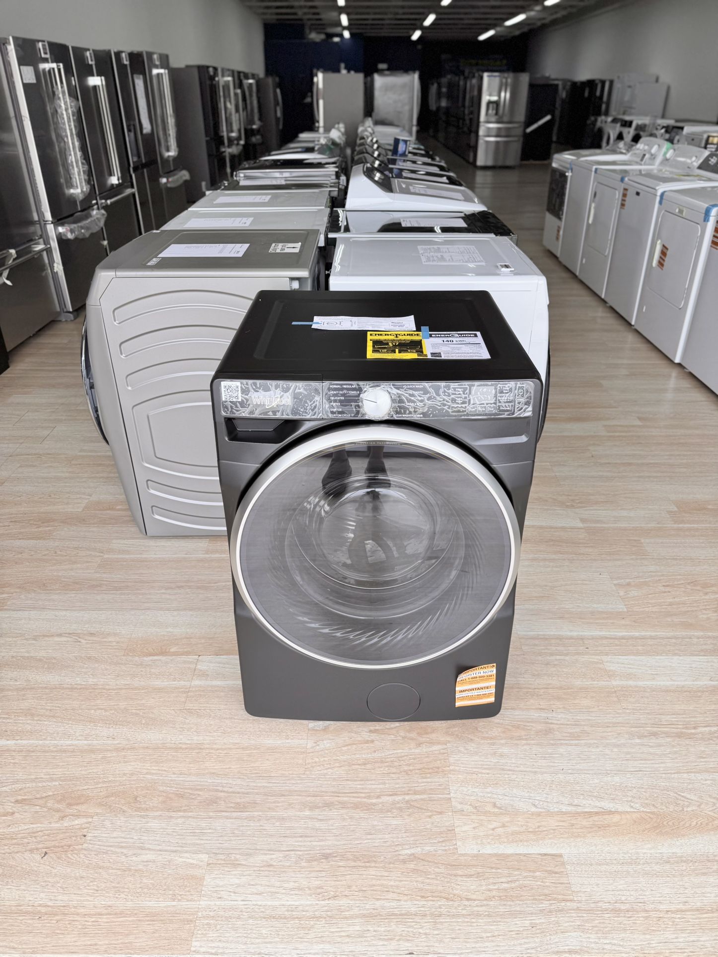 Brand-New Whirlpool 5.0 Cu. Ft. Smart Front Load Washer with FreshFlow Vent – Volcano Black (Model WFW6720RU)