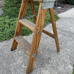 Vintage Wooden Step Ladder ( 3 Step)