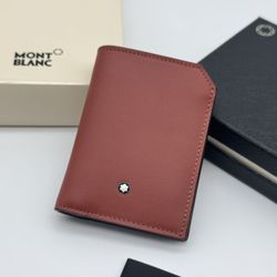 MONTBLANC SELECTION BRICK COLOR SOFT LEATHER 4CC WALLET NEW 100% GENUINE $470