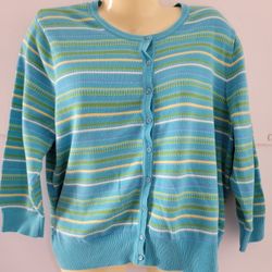 Vintage Women's Sweater Cardigan Izod XL 