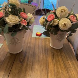 2 Beautiful Flower Vases For Wedding Or Home Decor!