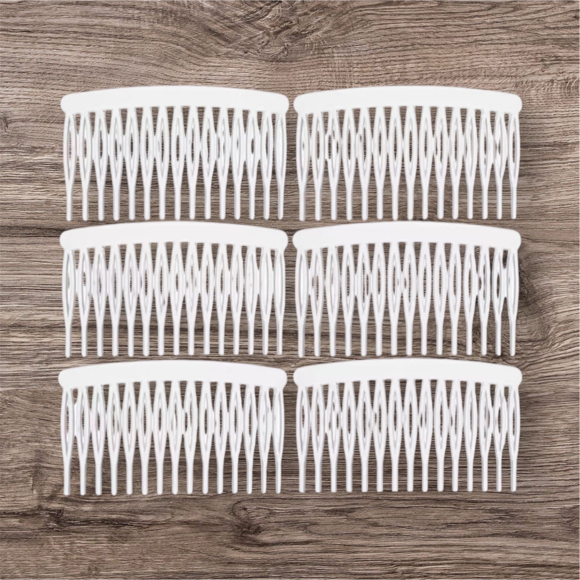 Clear Hair Combs, Qty 6 NEW!!
