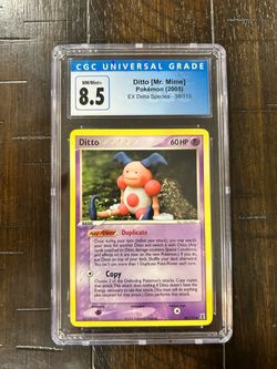 Ditto [Mr. Mime] 38/113 EX Delta Species ENG 2005 Pokemon TCG CGC 8.5 🫥🫥🫥