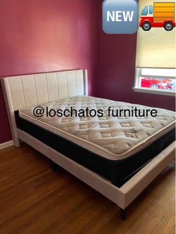 Full size bed frame with mattress
