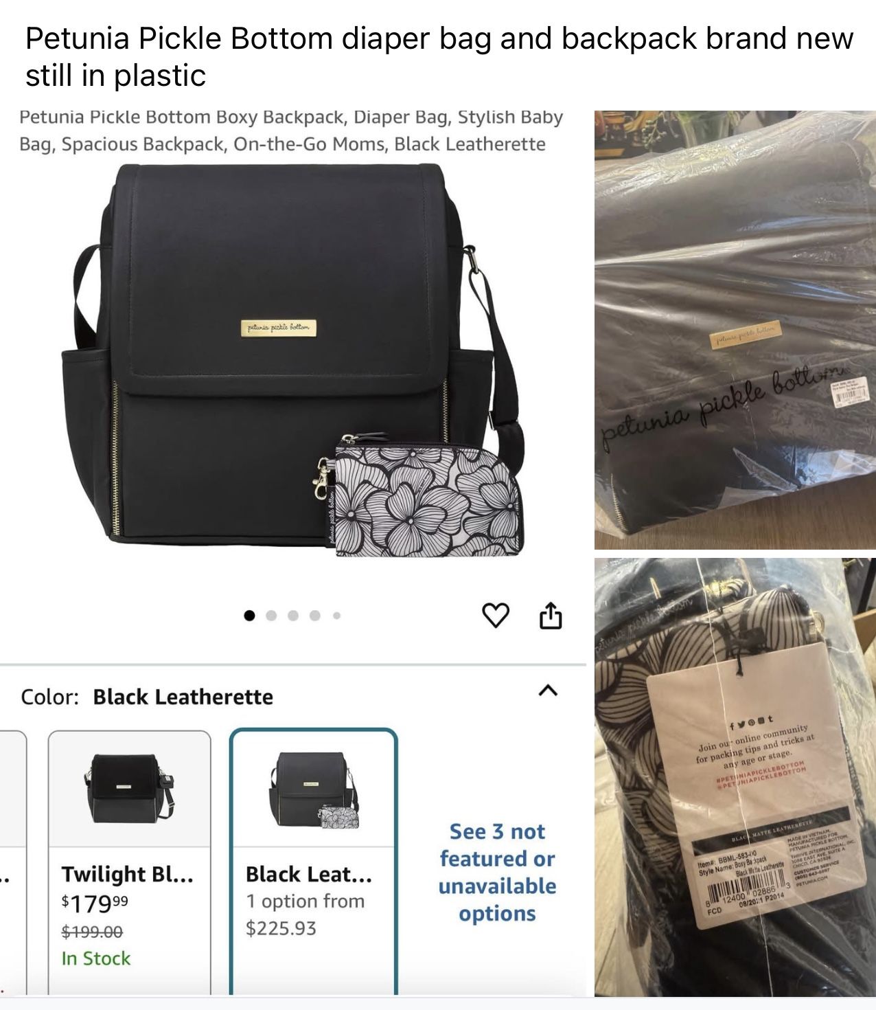 Petunia Pickle Bottom Backpack/Diaper Bag