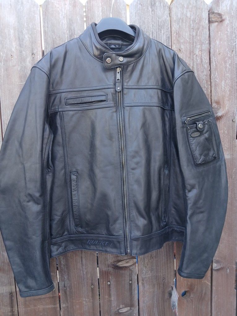 New Joe Rocket Leather Motorcycle Jacket...Size Large