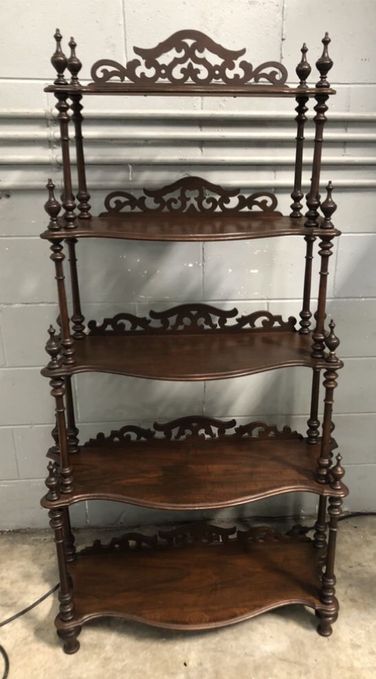Vintage Victorian-Style  Etagere Width: 33 In; Height : 56 In ; Depth: 12 In