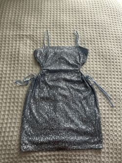 Blue Sequins Dress  Size Large 