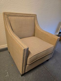 Mathis home accent arm chair with nailheads