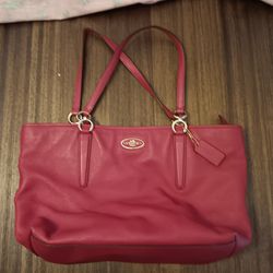 Women's COACH Tote and Carryall Red EXCELLENT Condition B