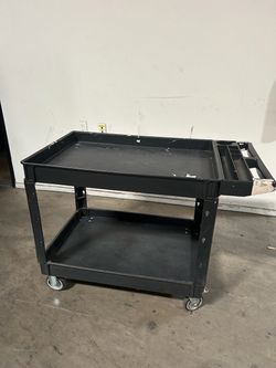 Heavy Duty Plastic Utility Cart on Wheels